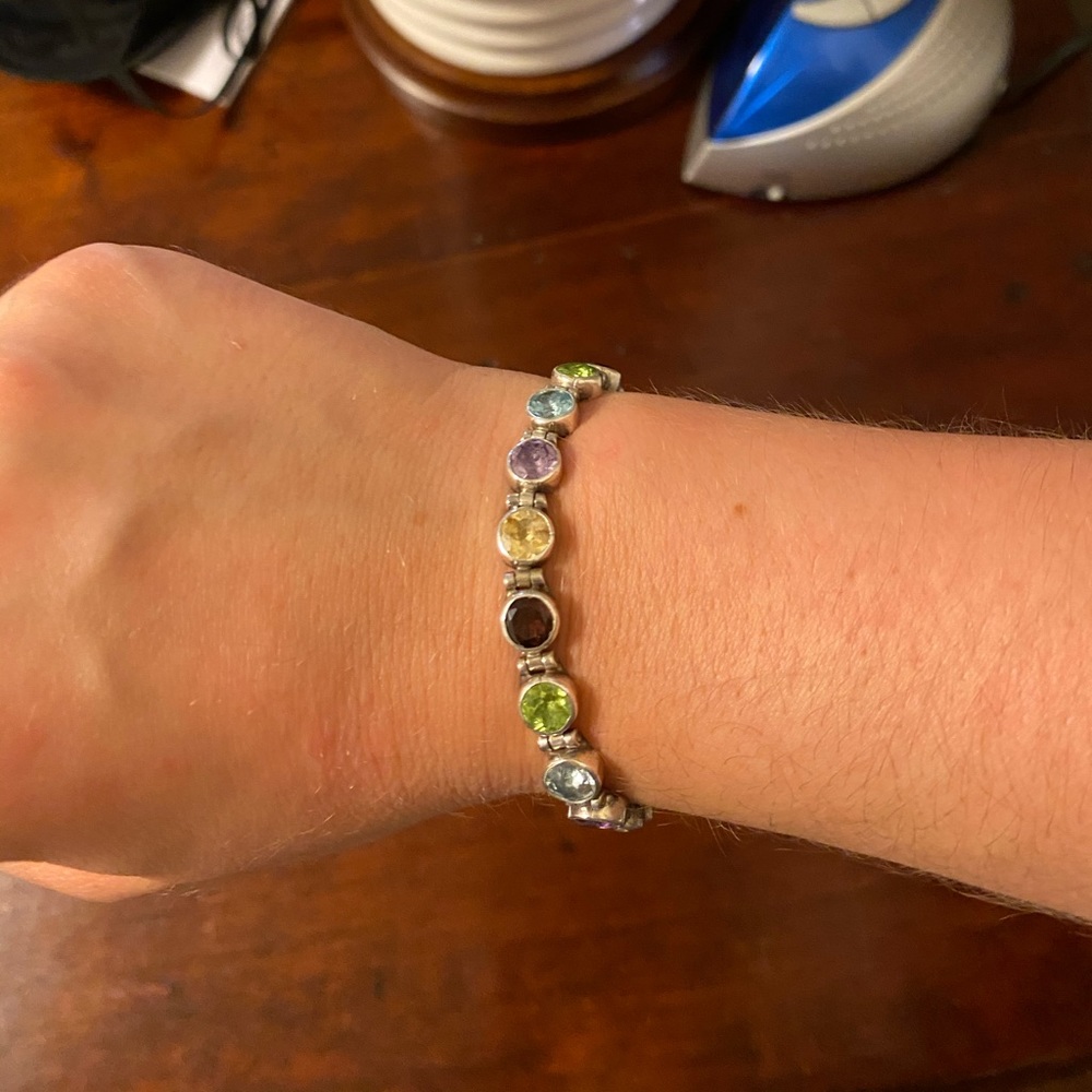 Rainbow sterling bracelet
